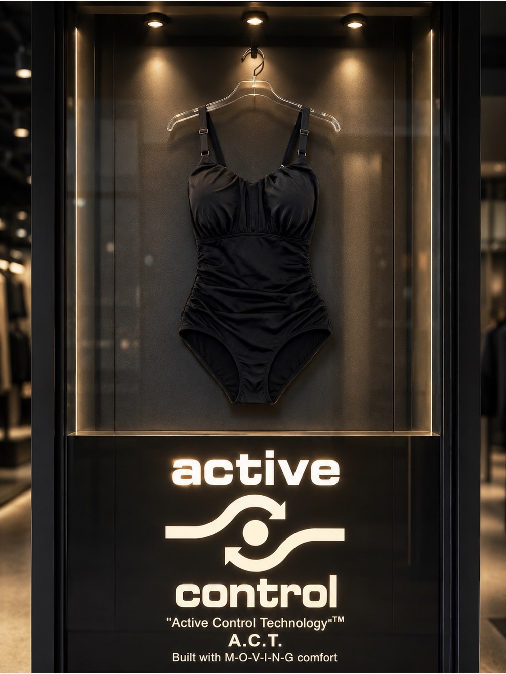 Women's Black One-Piece Swimsuit